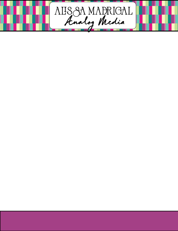 Purple Letterhead